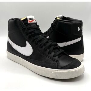 NIKE Blazer Mid 77 Vintage Shoe Men 10.5 Black White Mid Top Sneaker BQ6806-002